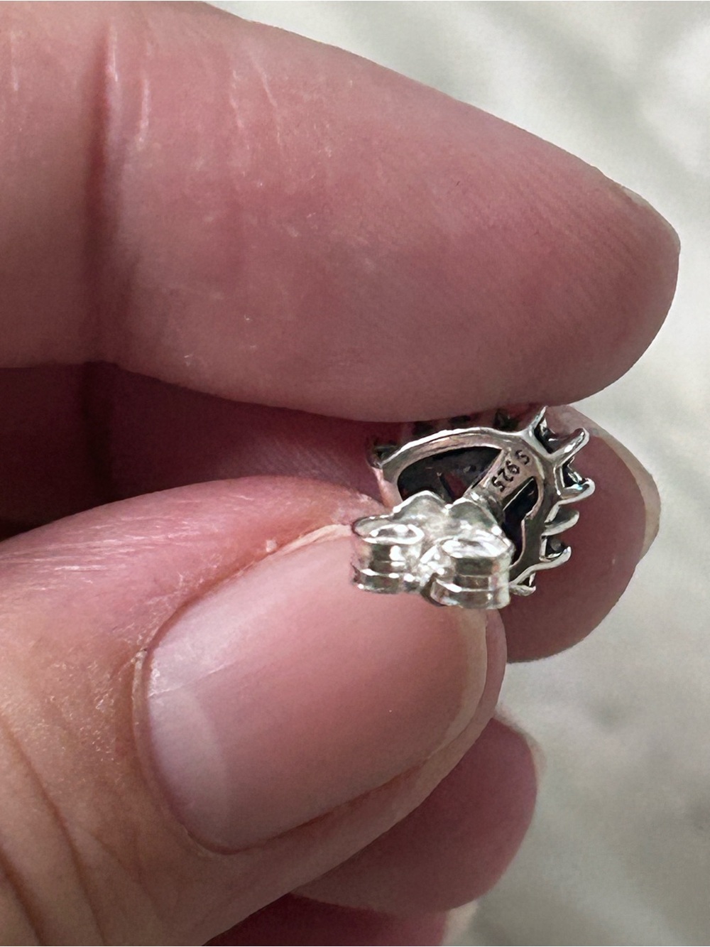 Pandora Sparkling Elevated Heart Stud Earrings - Picture 6 of 7